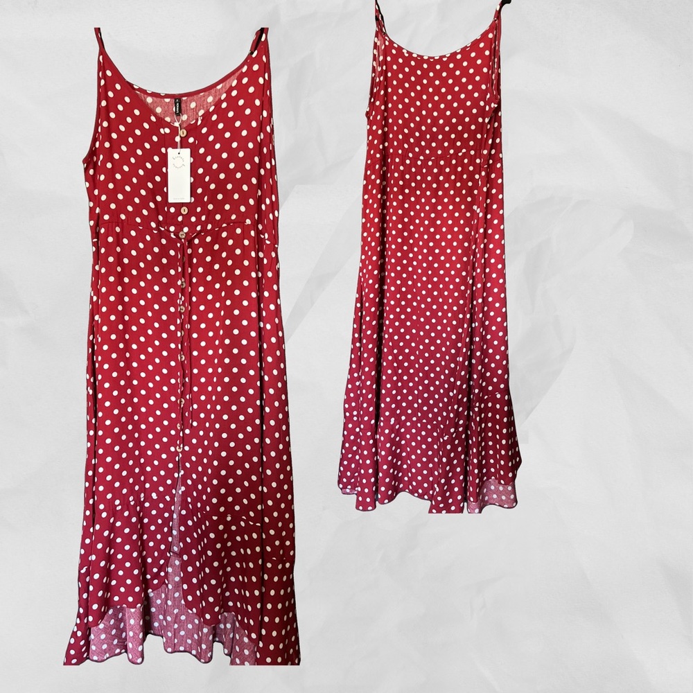 High-low polka dot dress!